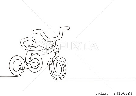 Pink child bike stock vector. Illustration of velocipede - 59617250