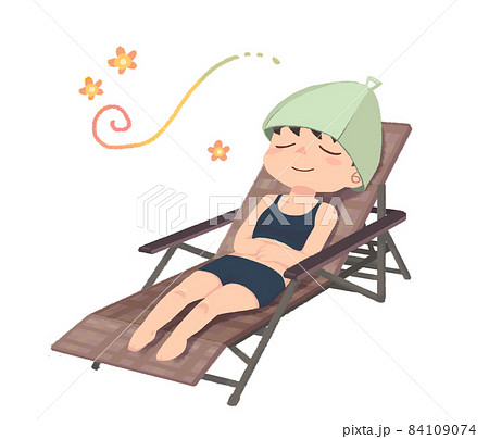 外気浴でととのう水着の女性 84109074