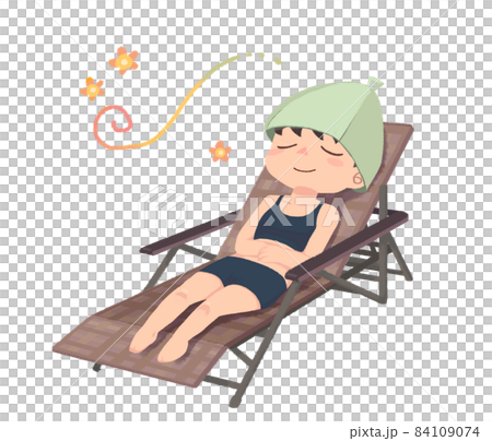 外気浴でととのう水着の女性 84109074