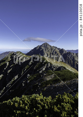 《富山県 北アルプス》剱御前から稜線と剱岳 84110058
