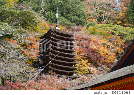 秋の談山神社　十三重塔　奈良県桜井市多武峰 84111061