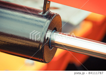 Detail of pneumatic or hydraulic machinery, part of piston or actuator Detail of pneumatic or hydraulic machinery, part of piston or actuator 84111787