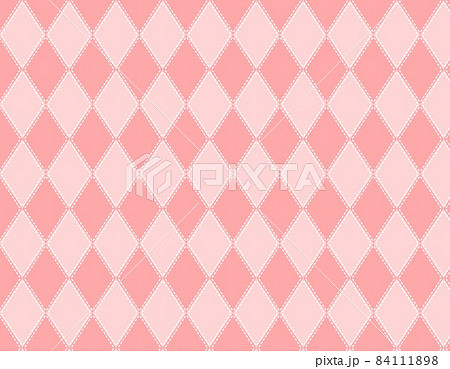 ステッチの入ったダイヤ柄背景素材のイラスト素材