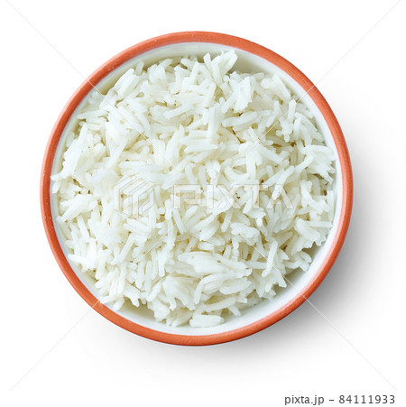 bowl of boiled rice 84111933