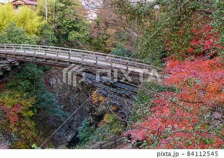 (山梨県)日本三奇橋 紅葉期の猿橋 (山梨県)日本三奇橋 紅葉期の猿橋 84112545