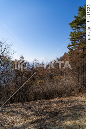 扇山の山頂から見た富士山(山梨県大月市) 扇山の山頂から見た富士山(山梨県大月市) 84113229