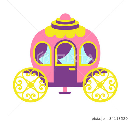 Princess Party Carriage Poster Vector Illustration 84113520