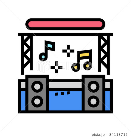 stage for music concert color icon vector illustration stage for music concert color icon vector illustration 84113715