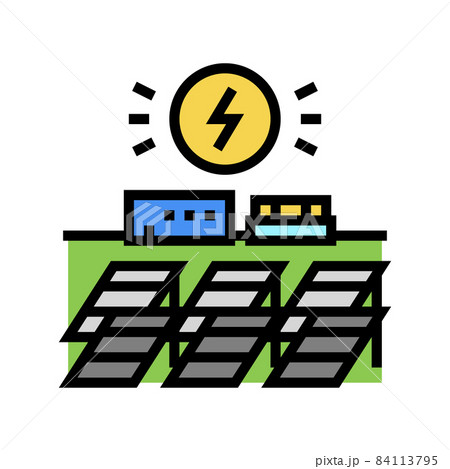 solar electricity panel color icon vector illustration solar electricity panel color icon vector illustration 84113795