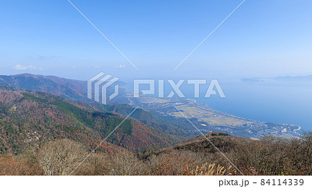 琵琶湖テラスからの眺め 紅葉 琵琶湖テラスからの眺め 紅葉 84114339