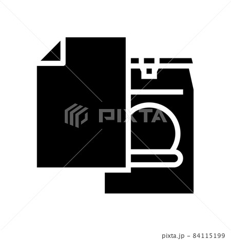 food paper bag glyph icon vector illustration 84115199