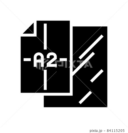 a2 format for poster printing glyph icon vector illustration 84115205