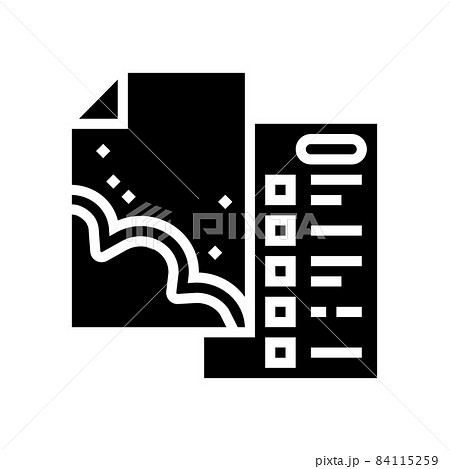 litmus paper with image glyph icon vector illustration 84115259