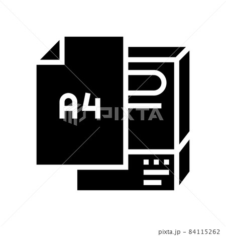 a4 paper format glyph icon vector illustration 84115262