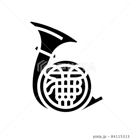 horn orchestra musician instrument glyph icon vector illustration 84115313