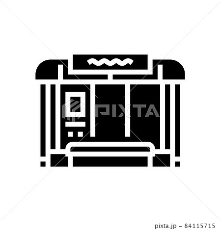 bus transport stop glyph icon vector illustration bus transport stop glyph icon vector illustration 84115715