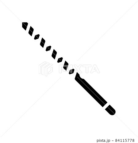 twist bit for drilling hole glyph icon vector illustration twist bit for drilling hole glyph icon vector illustration 84115778
