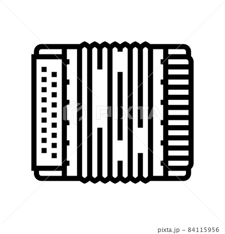 accordion classic musician instrument line icon vector illustration accordion classic musician instrument line icon vector illustration 84115956