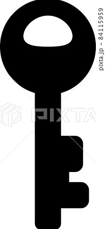 シルエットの鍵のシンプルでかわいいイラストアイコン シルエットの鍵のシンプルでかわいいイラストアイコン 84115959