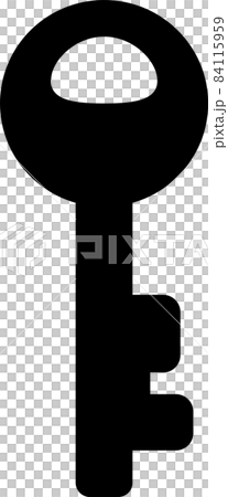 シルエットの鍵のシンプルでかわいいイラストアイコン シルエットの鍵のシンプルでかわいいイラストアイコン 84115959