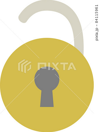 丸い鍵のイラスト(ロック解除) 丸い鍵のイラスト(ロック解除) 84115961