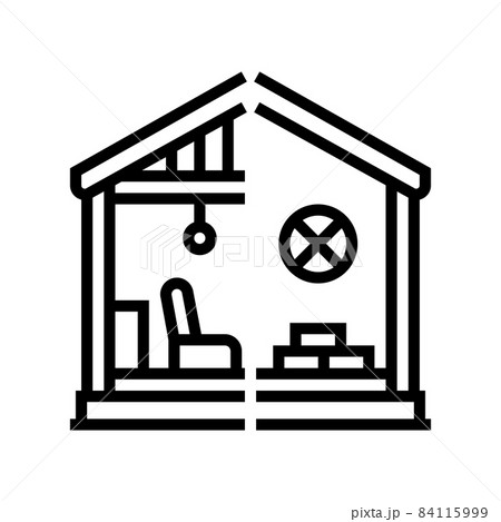 selective interior demolition line icon vector illustration 84115999
