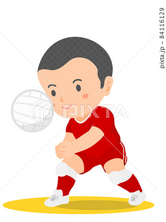 バレーボール　レシーブ　男子 84116129