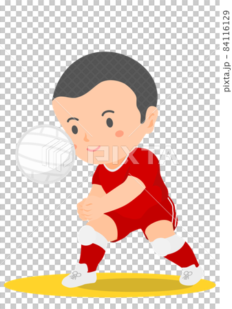 バレーボール　レシーブ　男子 84116129