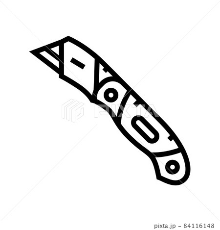 utility knife equipment line icon vector illustration utility knife equipment line icon vector illustration 84116148