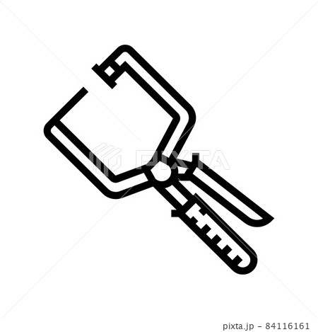 right angle clamp carpenter tool line icon vector illustration right angle clamp carpenter tool line icon vector illustration 84116161