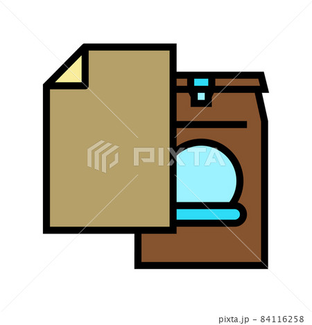 food paper bag color icon vector illustration 84116258