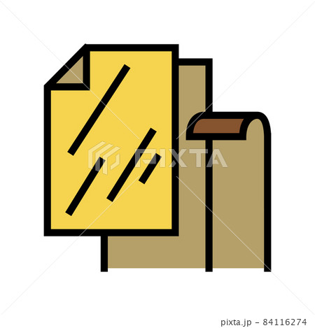 parchment paper color icon vector illustration parchment paper color icon vector illustration 84116274