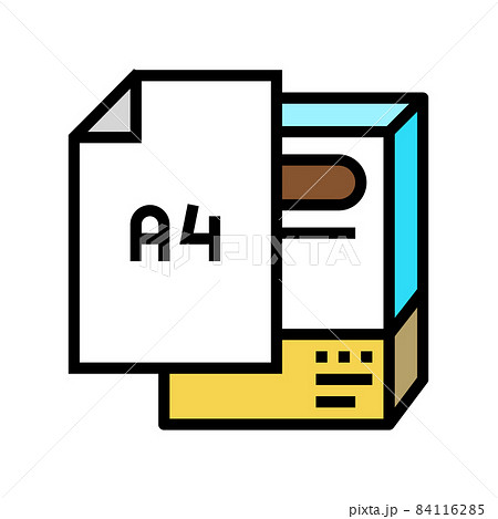 a4 paper format color icon vector illustration 84116285