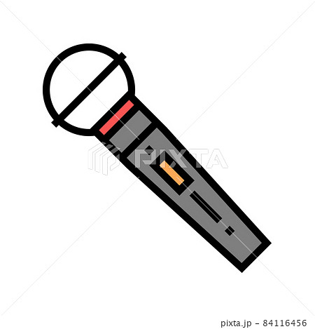 microphone electronic device for singing song color icon vector illustration 84116456