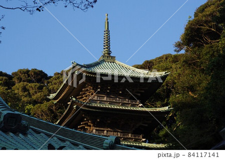 龍口寺の五重塔　神奈川県藤沢市 84117141
