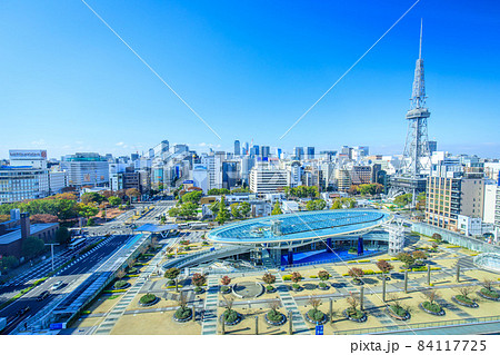 名古屋市 オアシス21と名古屋テレビ塔 栄の街並み 名古屋市 オアシス21と名古屋テレビ塔 栄の街並み 84117725