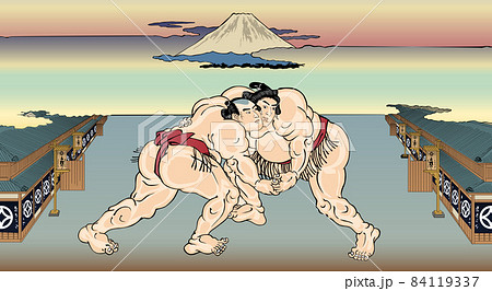 浮世絵　風景　その7＆相撲取り 84119337