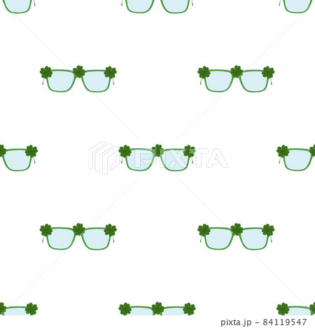 Illustration on theme Irish holiday St Patrick day, seamless eyeglasses Illustration on theme Irish holiday St Patrick day, seamless eyeglasses 84119547