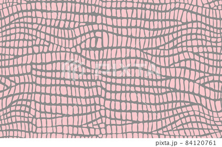 Abstract modern crocodile leather seamless pattern. Animals trendy background. Pink decorative vector illustration for print, fabric, textile. Modern ornament of stylized alligator skin 84120761
