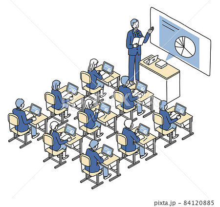 タブレットで授業を受ける高校生 84120885