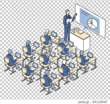 タブレットで授業を受ける高校生 84120885