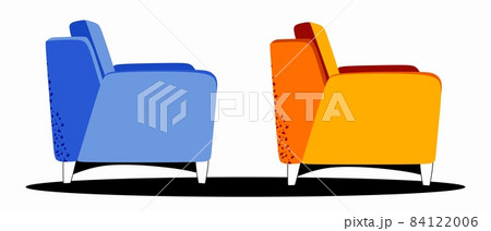 The armchair is modern in two colors home decor Vector illustration 84122006