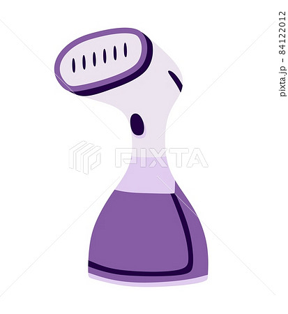 Portable home hand steamer for clothes. Vector illustration in a flat style on a white background. Portable home hand steamer for clothes. Vector illustration in a flat style on a white background. 84122012