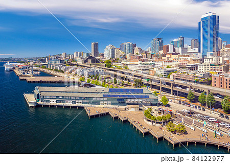 Seattle city downtown skyline cityscape in Washington State,  USA 84122977