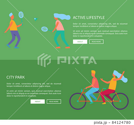 Active Lifestyle and City Park Web Page Design 84124780