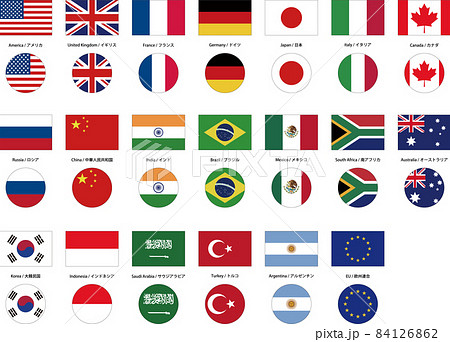 G20の国旗のイメージ素材セット G20の国旗のイメージ素材セット 84126862