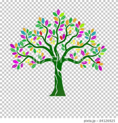 vibrant tree logo vector illustration 84126925