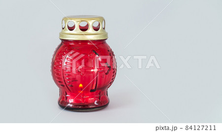 Candle lamp in Holy Saturday or orthodox Easter	 84127211