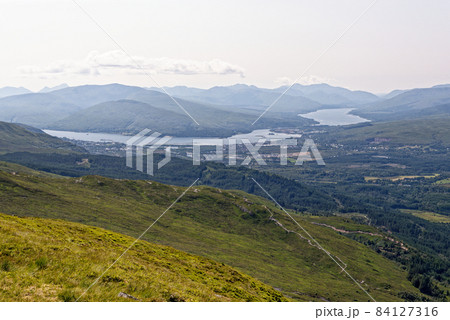 Views towards Fort William from Ben Nevis - Scotland Views towards Fort William from Ben Nevis - Scotland 84127316