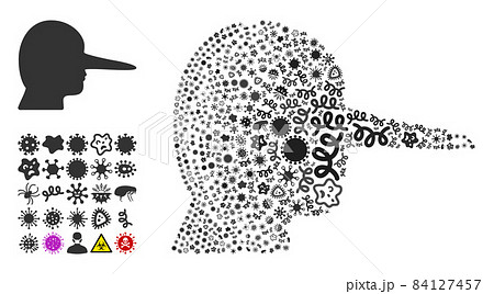 Collage Liar Icon of Infection Microbes Collage Liar Icon of Infection Microbes 84127457